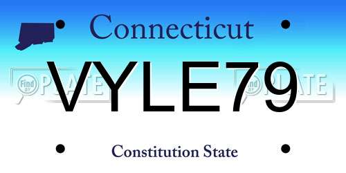 VYLE79 Connecticut License Plate