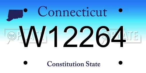 W12264 Connecticut License Plate