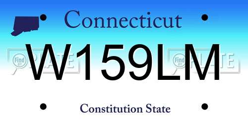 W159LM Connecticut License Plate