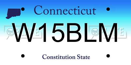 W15BLM Connecticut License Plate