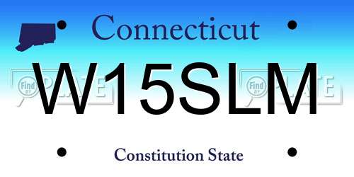 W15SLM Connecticut License Plate