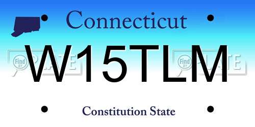 W15TLM Connecticut License Plate