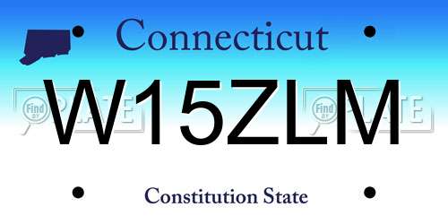 W15ZLM Connecticut License Plate