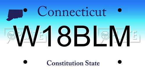 W18BLM Connecticut License Plate