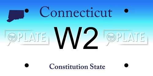 W2 Connecticut License Plate