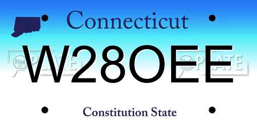 W28OEE Connecticut License Plate