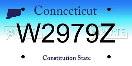 W2979Z Connecticut License Plate