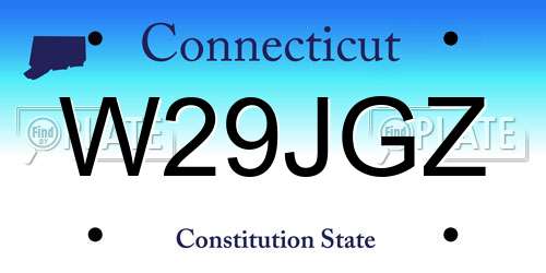 W29JGZ Connecticut License Plate