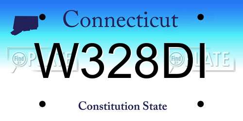 W328DI Connecticut License Plate
