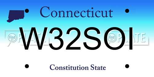 W32SOI Connecticut License Plate