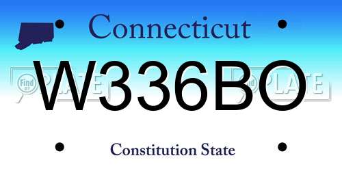 W336BO Connecticut License Plate