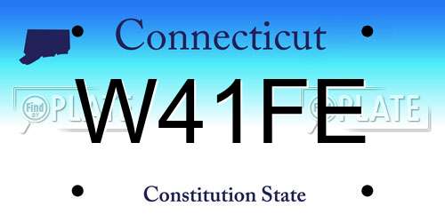 W41FE Connecticut License Plate