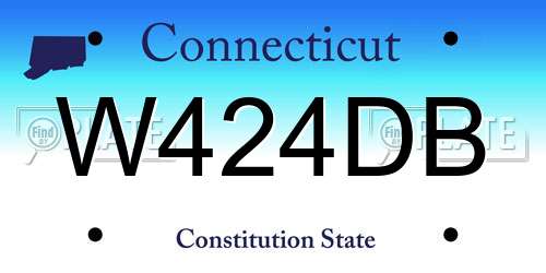 W424DB Connecticut License Plate