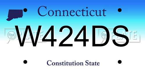 W424DS Connecticut License Plate