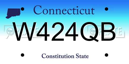 W424QB Connecticut License Plate