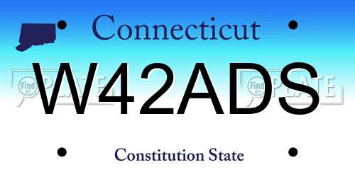 W42ADS Connecticut License Plate