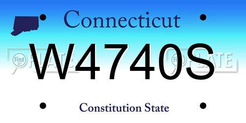 W4740S Connecticut License Plate