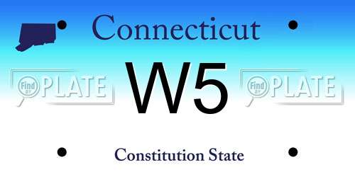 W5 Connecticut License Plate