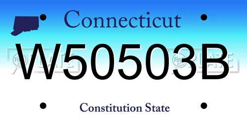 W50503B Connecticut License Plate
