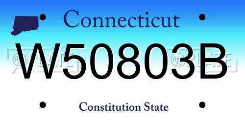 W50803B Connecticut License Plate
