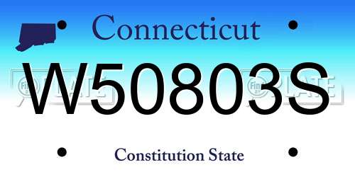 W50803S Connecticut License Plate
