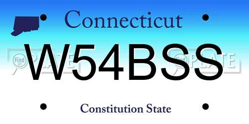 W54BSS Connecticut License Plate