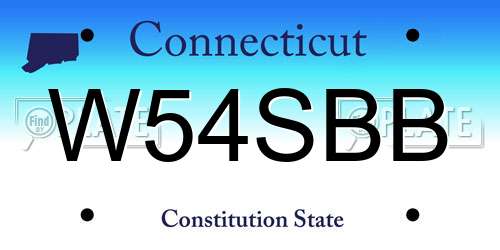 W54SBB Connecticut License Plate
