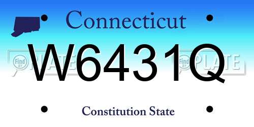 W6431Q Connecticut License Plate