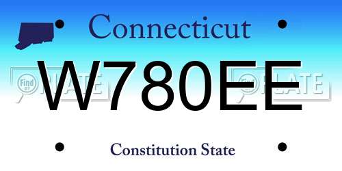 W780EE Connecticut License Plate