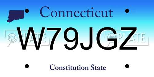 W79JGZ Connecticut License Plate