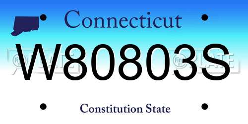 W80803S Connecticut License Plate