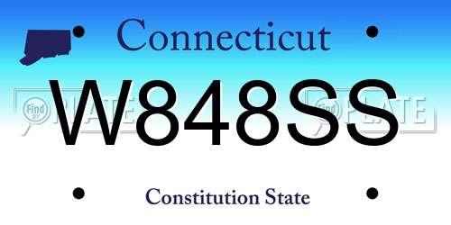 W848SS Connecticut License Plate