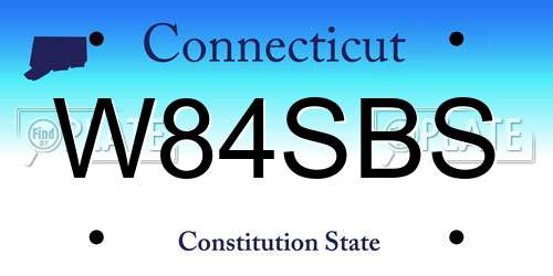 W84SBS Connecticut License Plate