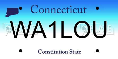WA1LOU Connecticut License Plate