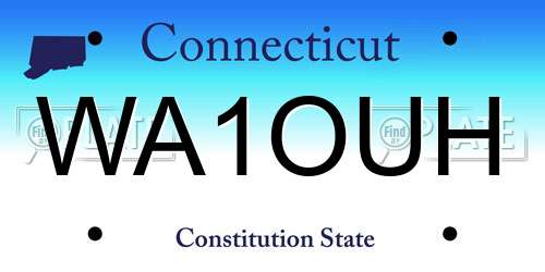 WA1OUH Connecticut License Plate