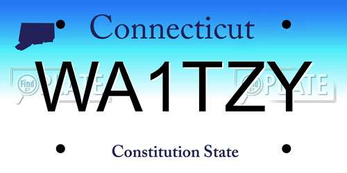 WA1TZY Connecticut License Plate