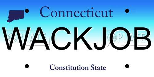 WACKJOB Connecticut License Plate