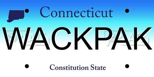 WACKPAK Connecticut License Plate