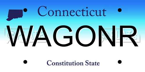 WAGONR Connecticut License Plate