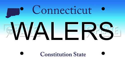 WALERS Connecticut License Plate