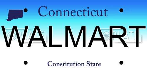 WALMART Connecticut License Plate