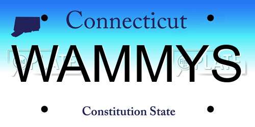 WAMMYS Connecticut License Plate