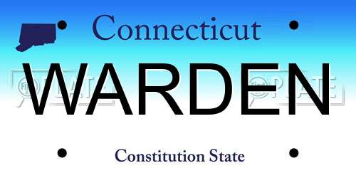 WARDEN Connecticut License Plate