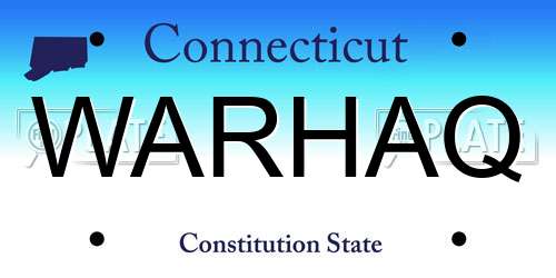 WARHAQ Connecticut License Plate