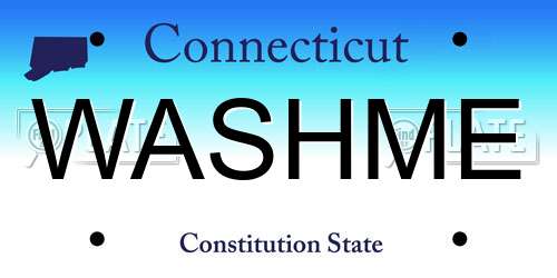 WASHME Connecticut License Plate