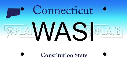 WASI Connecticut License Plate