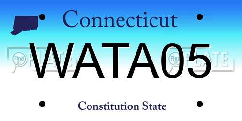 WATA05 Connecticut License Plate