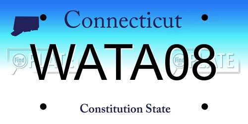 WATA08 Connecticut License Plate