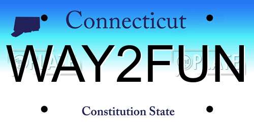 WAY2FUN Connecticut License Plate