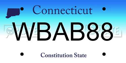WBAB88 Connecticut License Plate